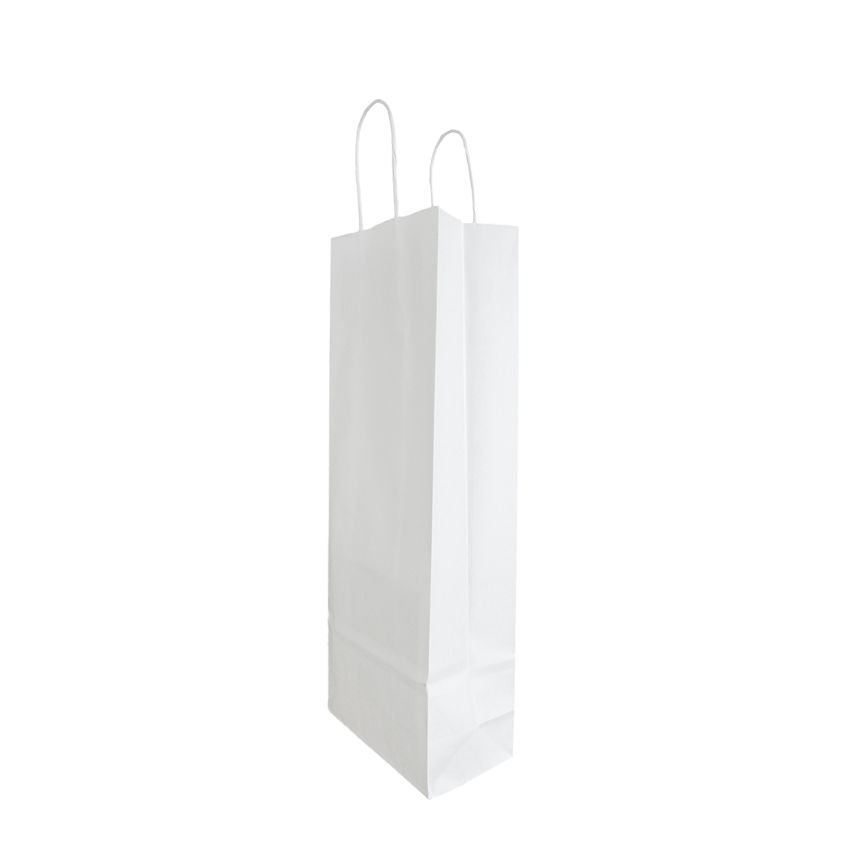 Papirnata vrećica za boce/butelje 140x80x390mm bijela